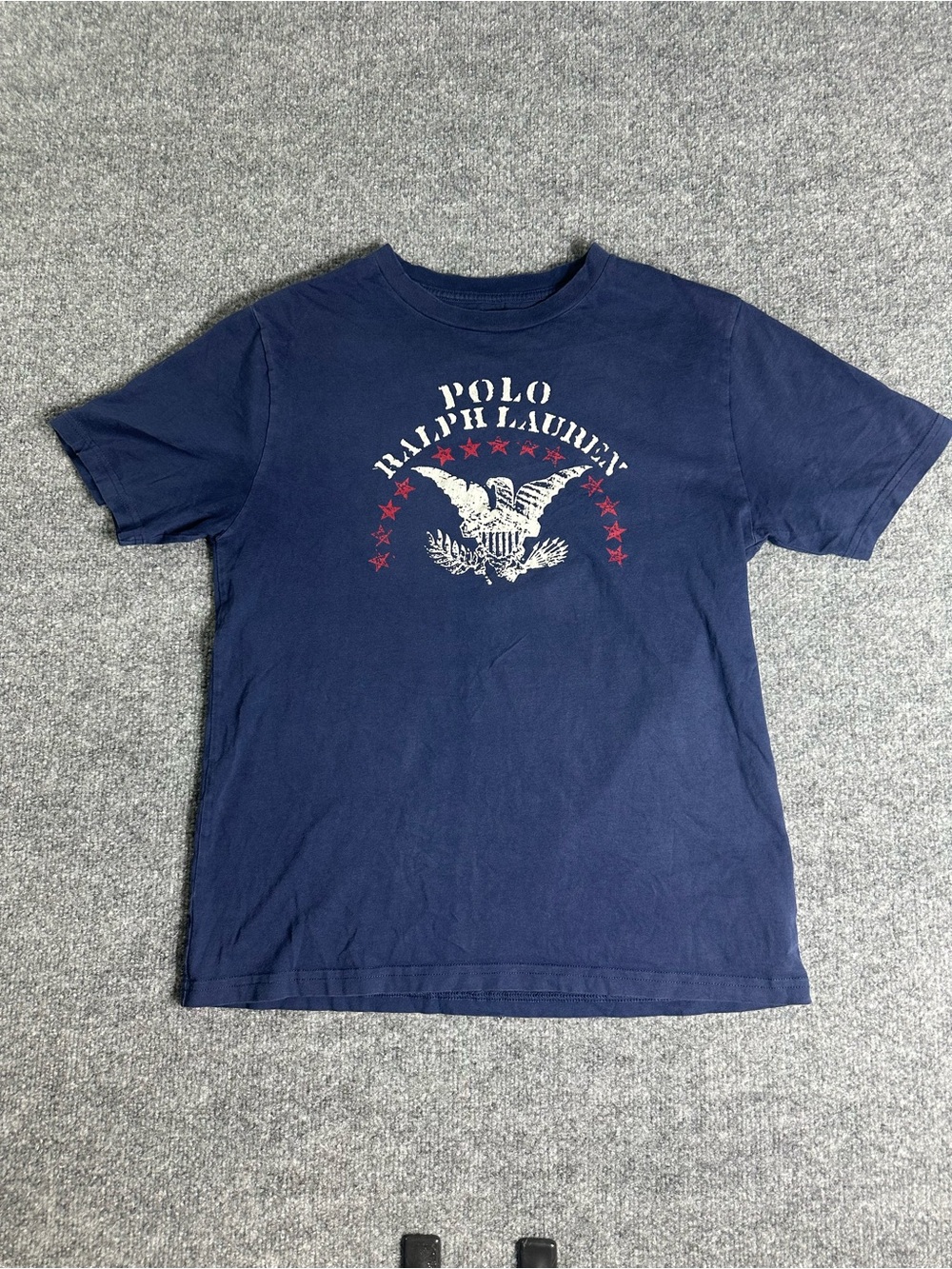 Polo by Ralph Lauren Boys Large Navy Short Sleeve Graphic Eagle Tee